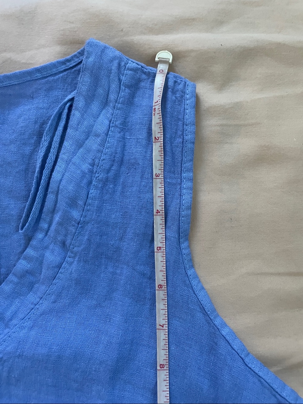 Francesca Bettini Sleeveless V-Neck Slip Dress in Light Blue Size-Large NWT - Picture 12 of 15